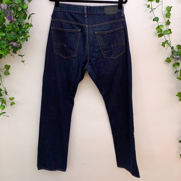 Calvin Klein Men's Straight-Fit Dark Wash Jeans Size 34x34 - Picture 5 of 7
